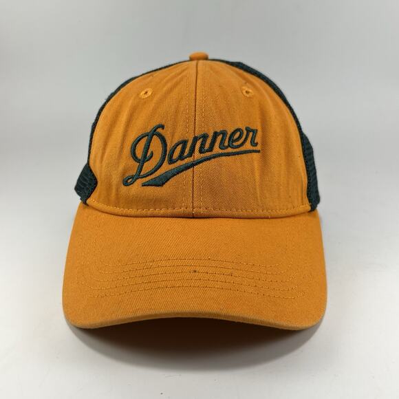 Danner Trucker Mesh SnapBack Orange Logo Baseball Cap Vented - Picture 1 of 7